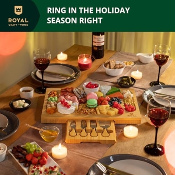 Premium Bamboo Charcuterie Board Set for Entertaining