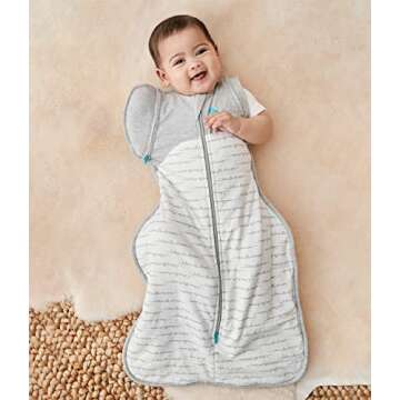 Love to Dream Swaddle UP Transition Bag Warm 2.5 TOG, Dreamer White, Large, 19-24 lbs, Patented Zip-Off Wings, Gently Help Baby Safely Transition from Being Swaddled to Arms Free Before Rolling Over