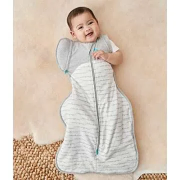 Love to Dream Swaddle UP Transition Bag Warm 2.5 TOG, Dreamer White, Large, 19-24 lbs, Patented Zip-Off Wings, Gently Help Baby Safely Transition from Being Swaddled to Arms Free Before Rolling Over