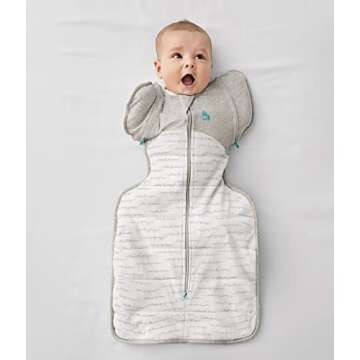 Love to Dream Swaddle UP Transition Bag Warm 2.5 TOG, Dreamer White, Large, 19-24 lbs, Patented Zip-Off Wings, Gently Help Baby Safely Transition from Being Swaddled to Arms Free Before Rolling Over