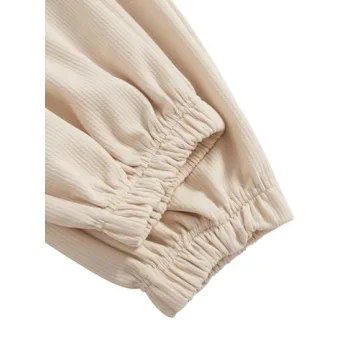 Floerns Women's Jogger Set - Stylish Two Piece Outfit Beige