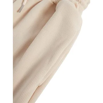 Floerns Women's Jogger Set - Stylish Two Piece Outfit Beige