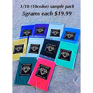 (51g/1.8oz) Iridescent Blue Black Diamond Pigments® Multipurpose DIY Arts and Crafts Additive | Natural Bath Bombs, Resin Art, Slime, Epoxy, Soap, Nail Polish