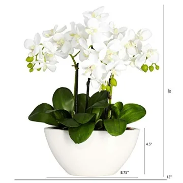 Nearly Natural Lifelike Phalaenopsis Flower Arrangement