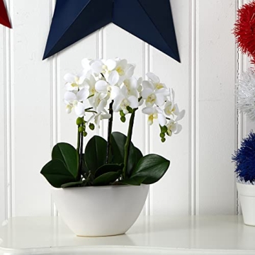 Nearly Natural Lifelike Phalaenopsis Flower Arrangement