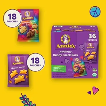 Annie’s Organic, Snack Variety Pack, Cheddar Bunnies and Bunny Grahams, 1 oz, 36 ct