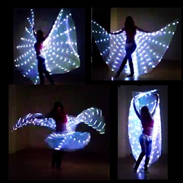 LED Isis Wings Light Up Costumes for Dancers and Festivals