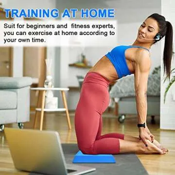 Balance Board Foam Pad, Yoga Mat Small, Size 12.2X9.4X2.4inch Rocker Board Physical Therapy Pads, Non Slip Knee Cushioned Boards Mat for Dancer Balancing Exercises, Women Kid Fitness Training Yoga Mat