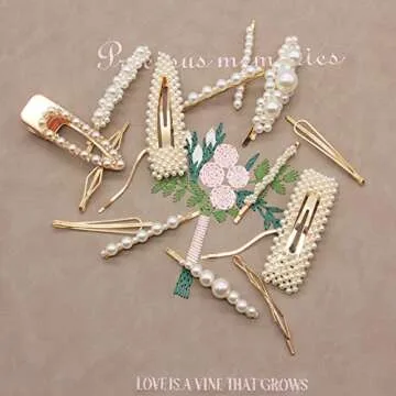 16 Elegant Pearl Hair Clips for Women - Versatile Fashion Accessories