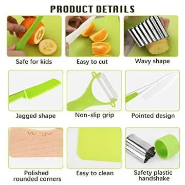 13 PCS Kids Safe Knife Set for Cooking Fun and Learning