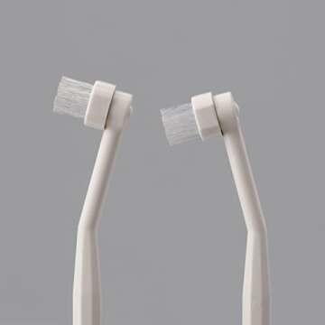 Toothbrush for dogs easy to use made in Japan Kenko care by Mind Up (Round Head with Replacement Head)