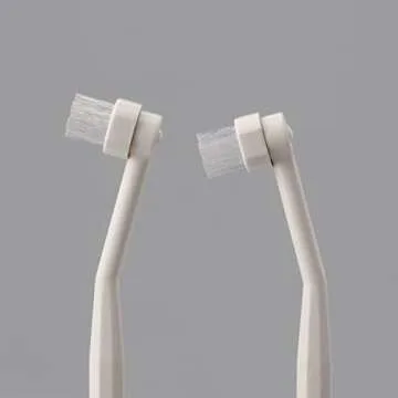 Toothbrush for dogs easy to use made in Japan Kenko care by Mind Up (Round Head with Replacement Head)