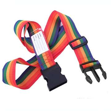 4 Pack Luggage Straps - Adjustable & TSA Approved Travel Accessories