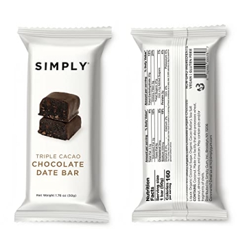 Simply Gum Chocolate Date Bars - Vegan and Guilt Free