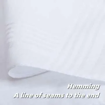 Landisun Men's Handkerchiefs Soft White Pure Cotton Hanky