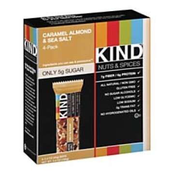 KIND Bars, Caramel Almond & Sea Salt, Healthy Snacks, Gluten Free, Low Sugar, 6g Protein, 12 Count