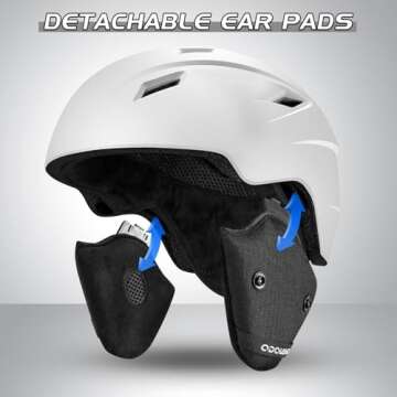 Odoland Ski Helmet and Goggles Set, Snowboard Helmet Glasses for Men, Women & Youth - Shockproof/Windproof Gear for Skiing, Snowboarding, Snowmobile White,M