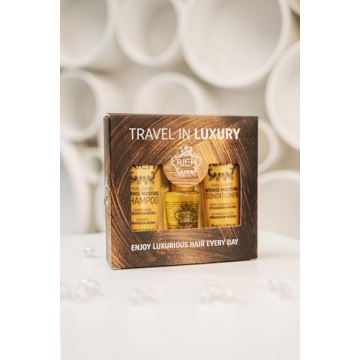 RICH Travel Luxury Gift Set for All Hair Types - Moisturizing Shampoo & Conditioner