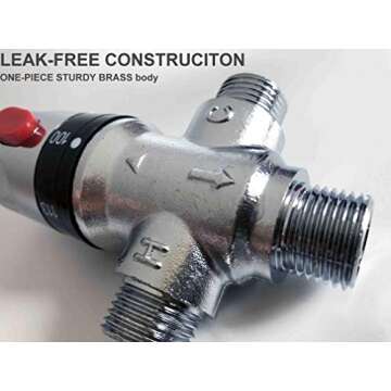 Atmama Thermostatic Mixing Valve - Solid Brass, Safe & Reliable