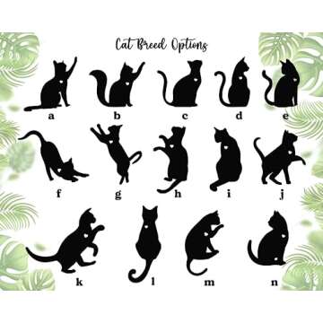 Cat Memorial Suncatcher, Personalized with Name Date Cat Breeds Suncatcher, Pet Loss Suncatcher, Stained Glass Light Catcher, Gifts for Cat Lovers, Christmas Cat Ornament Window Hangings