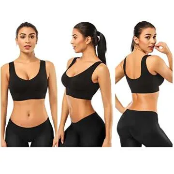 BESTENA Sports Bras for Women 3 Pack Seamless Comfort