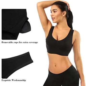 BESTENA Sports Bras for Women 3 Pack Seamless Comfort