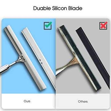 Durable Stainless Steel Shower Squeegee with Adhesive Hook