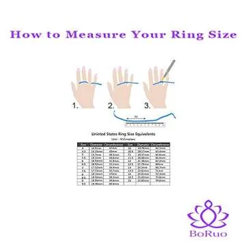 BORUO 925 Sterling Silver Ring, Cubic Zirconia CZ Wedding Band Stackable Ring 3mm Size 12