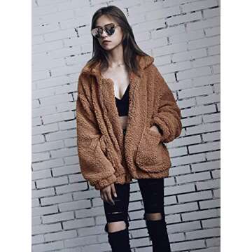 PRETTYGARDEN Women's Fashion Winter Coat Sherpa Fleece Faux Fur Shearling Oversized Trendy Jackets W...