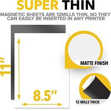 Printable Magnetic Sheets for Easy DIY Projects, 5pcs