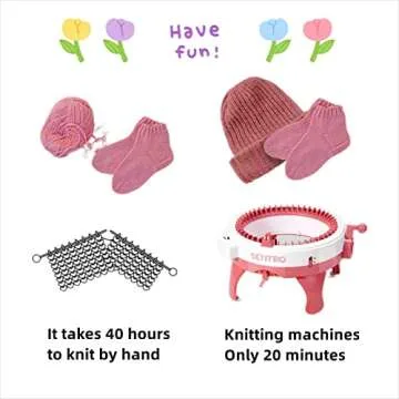 SENTRO Knitting Machine, Knitting Machine 48 Needle, Knitting Looms & Boards, Smart Loom with Row Counter Knitting Board Rotary Double Loom(48)