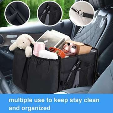 X-cosrack Car Trunk Organizer, Washable Large Capacity with Insulation Cooler Bag, Adjustable Multi ...