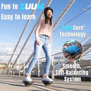 Zuums - Zuum Shoes Self Balancing Electric Skates Seen On Shark Tank - Portable TSA Approved - 350W 7MPH 2Hr Ride - Hoverboard Skates For Kids Adults Hoverboard Shoes Scooter, Cosmic Pink UL 2272 Certified