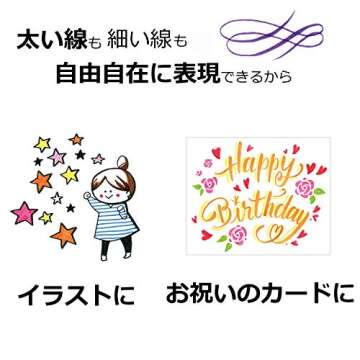 Tombow Fudenosuke Brush Pen - Hard - 10 Colors Set (WS-BH10C)