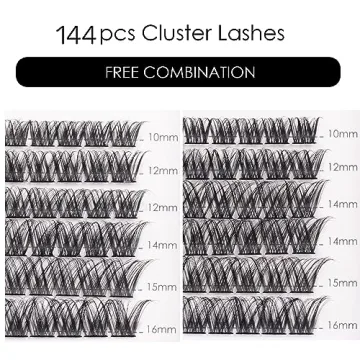 Lash Clusters 144 Pcs Fluffy Eyelash Extensions DIY