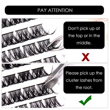 Lash Clusters 144 Pcs Fluffy Eyelash Extensions DIY