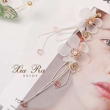 18 Pcs Rhinestone Pearl Embellishments,Rhinestone Flower Embellishments Pearl Brooch Button Flatback...