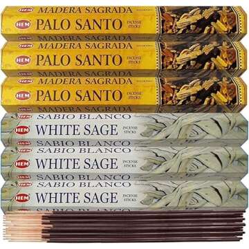 Explore White Sage and Palo Santo Incense Sticks Bundle
