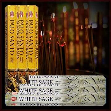 Explore White Sage and Palo Santo Incense Sticks Bundle