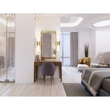 Nuvo 62/1602 Caper LED Vanity Brushed Brass with Frosted Lens, Gold