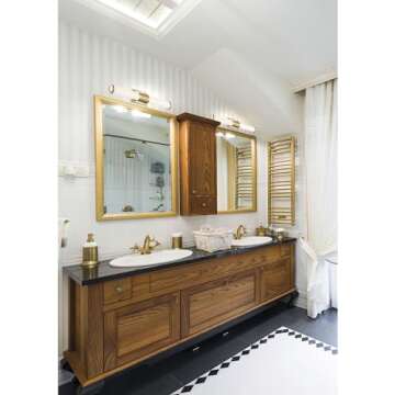 Nuvo 62/1602 Caper LED Vanity Brushed Brass with Frosted Lens, Gold