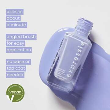 essie Expressie Nail Polish, Quick-Dry Soft Gray Nail Polish, Vegan, Binge-Worthy, 0.33 fl oz