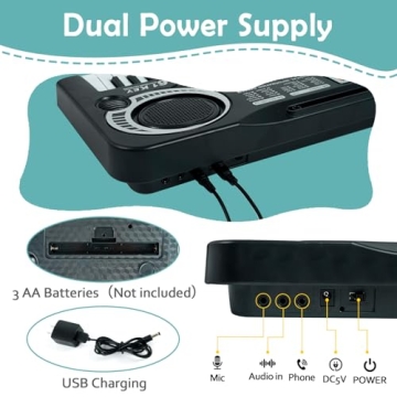 AstraMood 61 Key Piano Keyboard for Kids Beginners