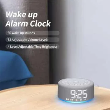 3 in 1 Sound Machine Alarm Clock with Night Light