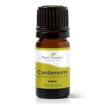 Plant Therapy Cardamom Essential Oil 5 mL - 100% Pure, Undiluted Aromatherapy Essential Oil for Stre...