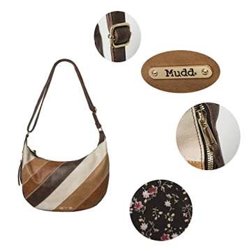 MUDD Patchwork Hobo Bag for Women - Stylish & Versatile