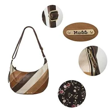 MUDD Patchwork Hobo Bag for Women - Stylish & Versatile