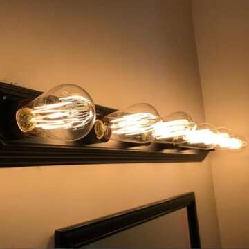 Edison Light Bulbs 25W - Thomas Edison Light Bulb Style - Incandescent Clear Glass Vintage Antique Bulb for Home Light Fixtures - Amber Warm 2700K - (6 Pack /110v)