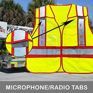 VIEWBRITE Reflective (Class 2) Fire Vest Lime Green - 5 Point Breakaway High Visibility Yellow Fire Fighter Vest (XL - 2XL)