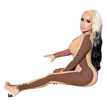 ECHOINE Women's Sexy One Piece Outfits - Jumpsuit Long Pants Bodycon Outfit Rompers Clubwear